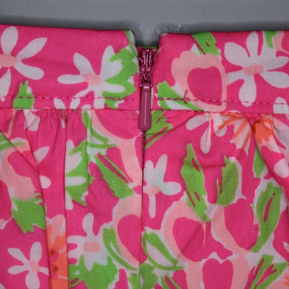 ✨2/$20 Lilly Pulitzer Peplum Thyme Floral Ruffle Pencil Skirt Pink Size 0 H10683 - Picture 6 of 9